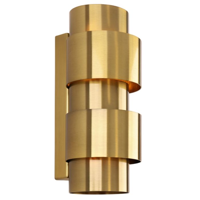 Modern wall light brass, Ludo
