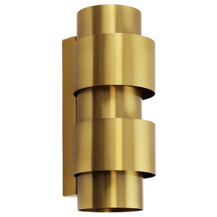 Modern wall light brass, Ludo