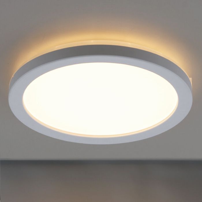 Plastic bathroom ceiling light white, Shivani, 8W, 3000K LED, IP44