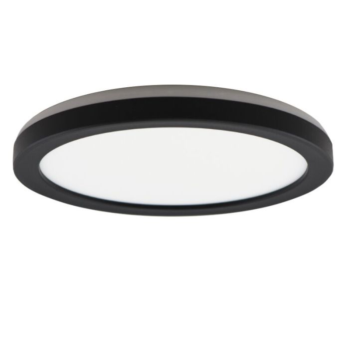 Plastic bathroom ceiling light black, Shivani, 8W, 3000K LED, IP44