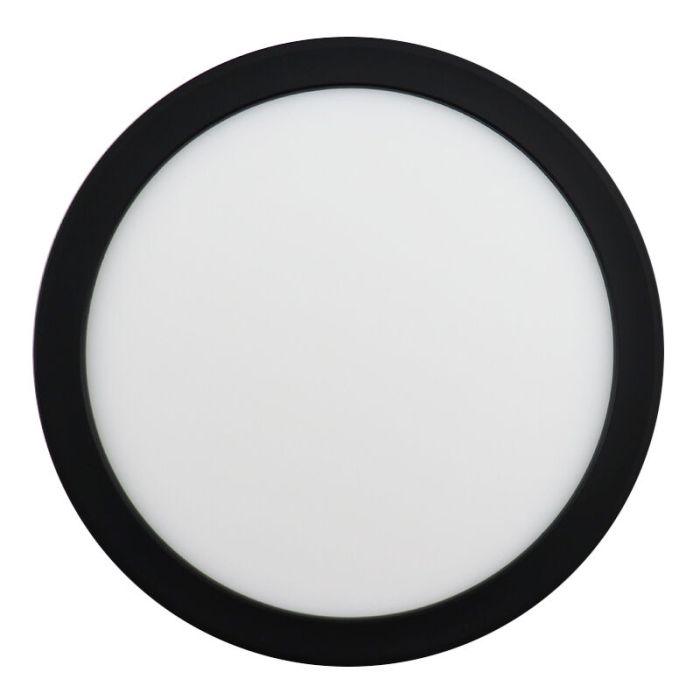 Plastic bathroom ceiling light black, Shivani, 8W, 3000K LED, IP44
