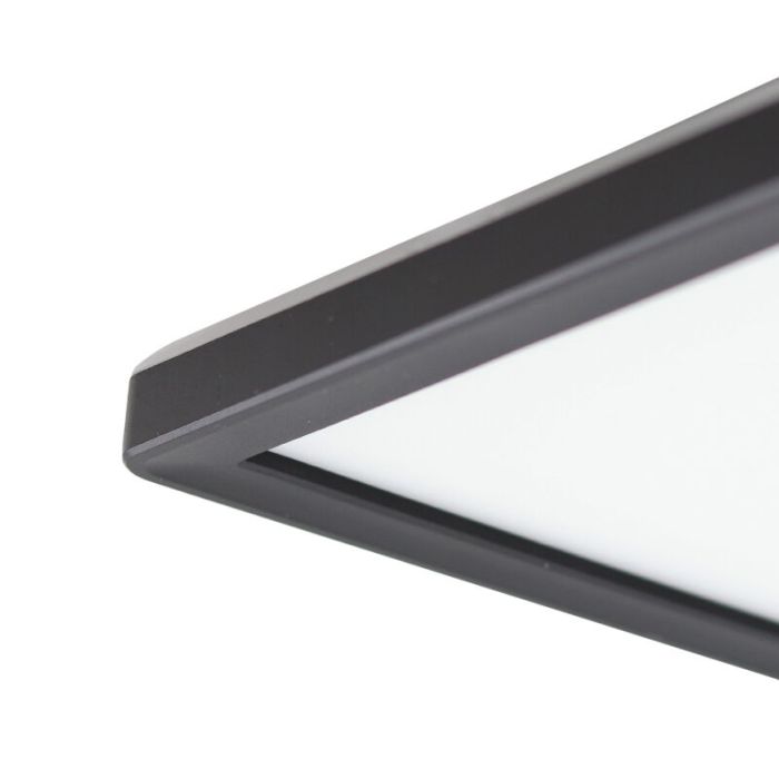 Plastic bathroom ceiling light black, Shivani, 15W, 3000K LED, IP44
