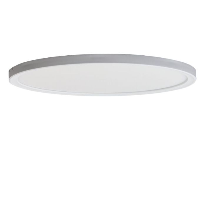 Plastic flush ceiling light white, Shona, 18W, 3000K LED, 3-step dimmable