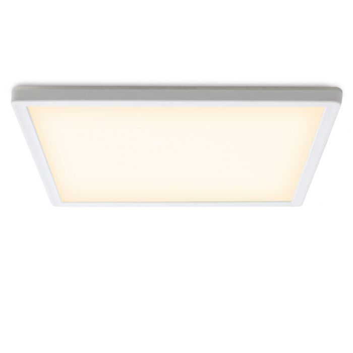 Plastic flush ceiling light white, Shona, 18W, 3000K LED, 3-step dimmable