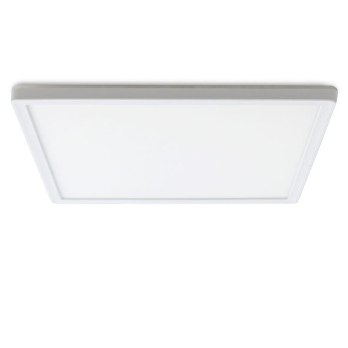 Plastic flush ceiling light white, Shona, 18W, 3000K LED, 3-step dimmable
