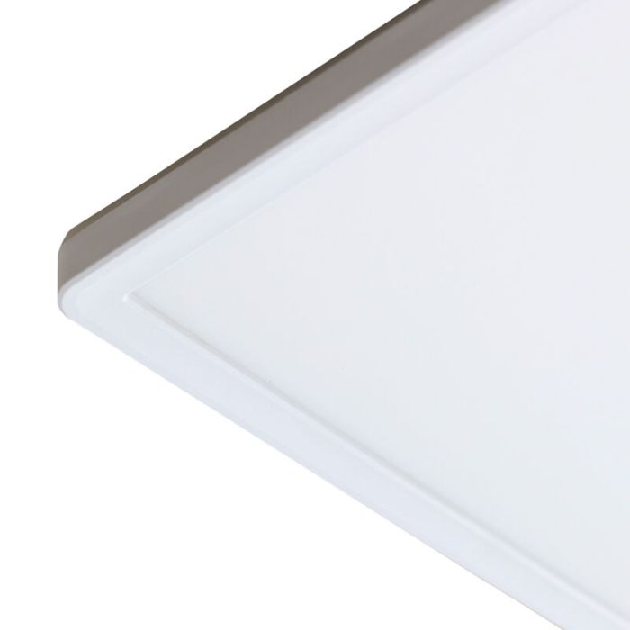 Plastic flush ceiling light white, Shona, 18W, 3000K LED, 3-step dimmable
