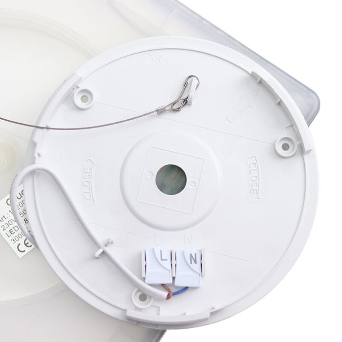 Plastic flush ceiling light black, Shona, 18W, 3000K LED, 3-step dimmable