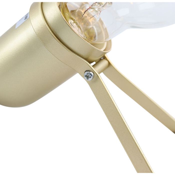 Metal table lamp gold, Gidon, with switch