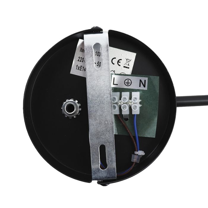 Aluminium wall light without shade black, Rika