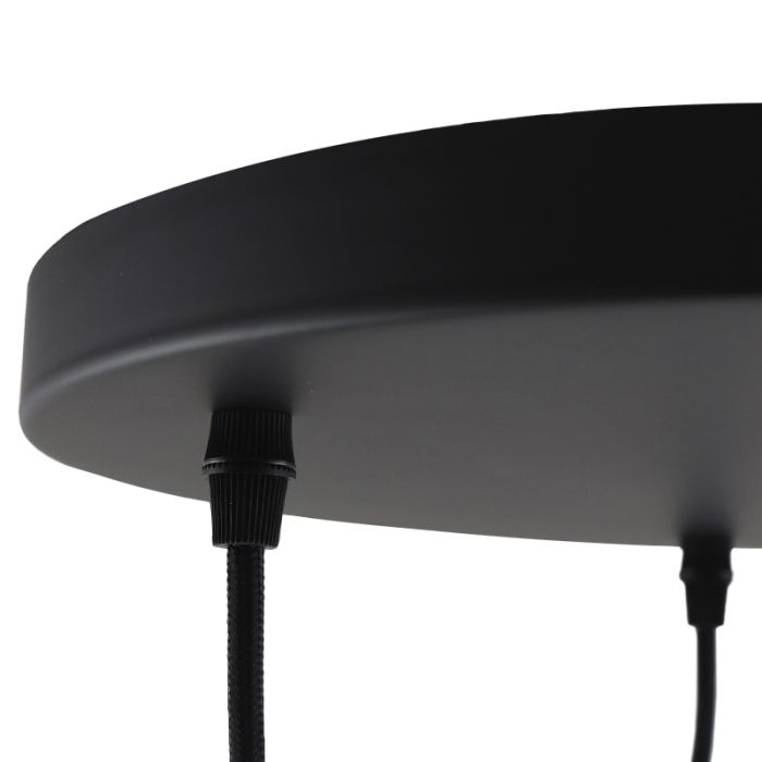 Aluminium pendant light without shade black, Rika