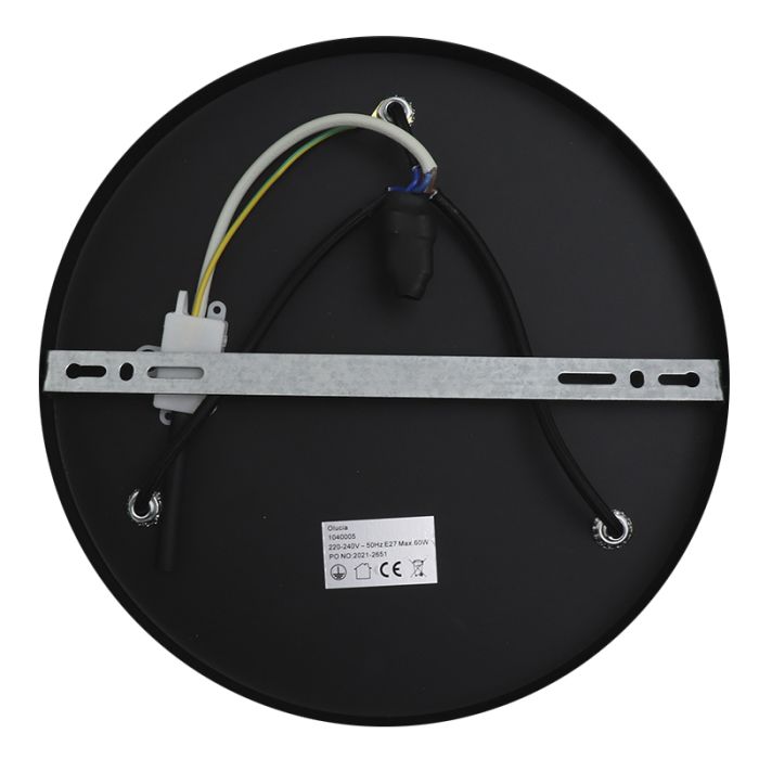 Aluminium pendant light without shade black, Rika