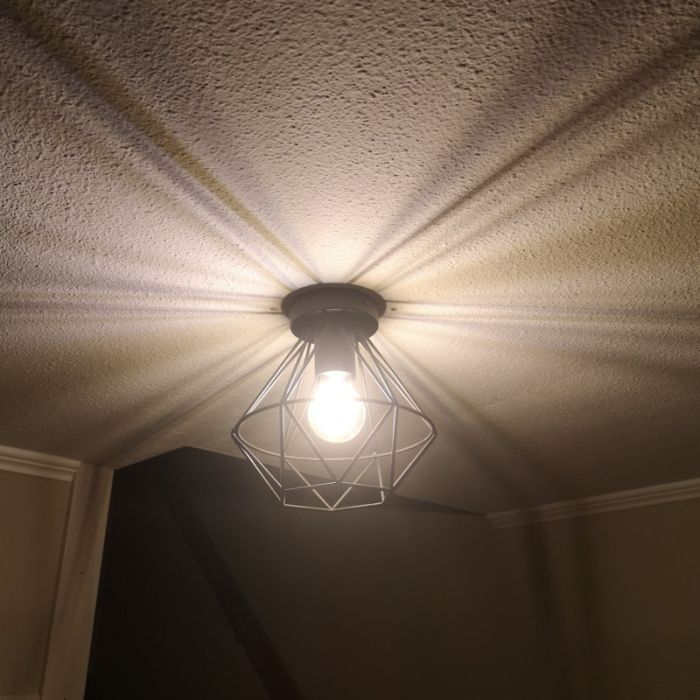 Industrial flush ceiling light black, Jochem