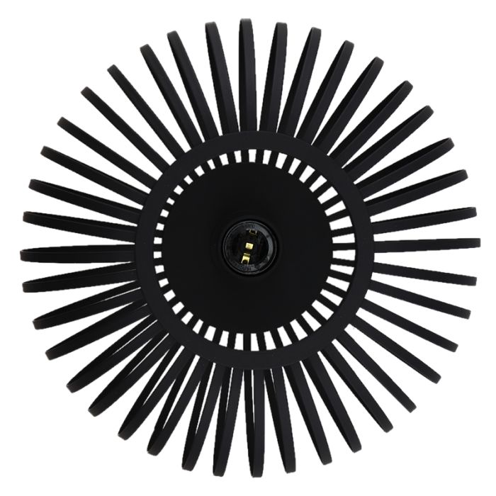 Industrial flush ceiling light black, Lieve