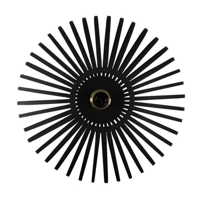 Industrial flush ceiling light gold, Lieve