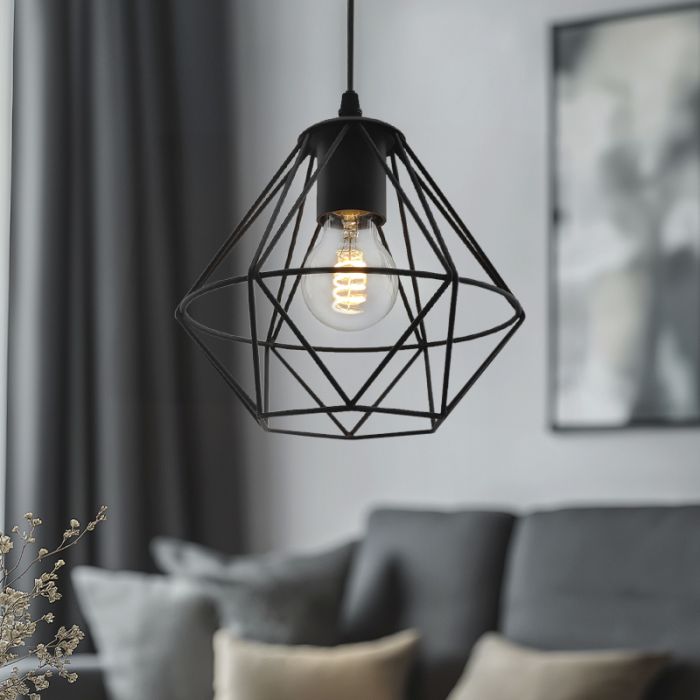 Industrial pendant light black, Jochem