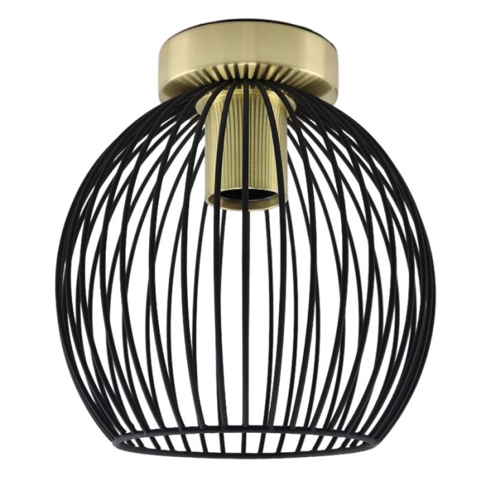 Industrial flush ceiling light gold, Wiro