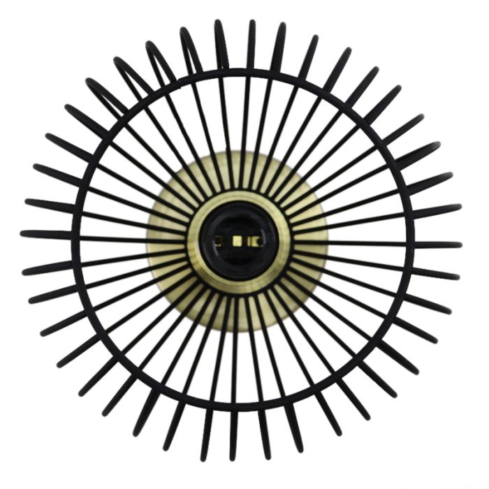 Industrial flush ceiling light gold, Wiro