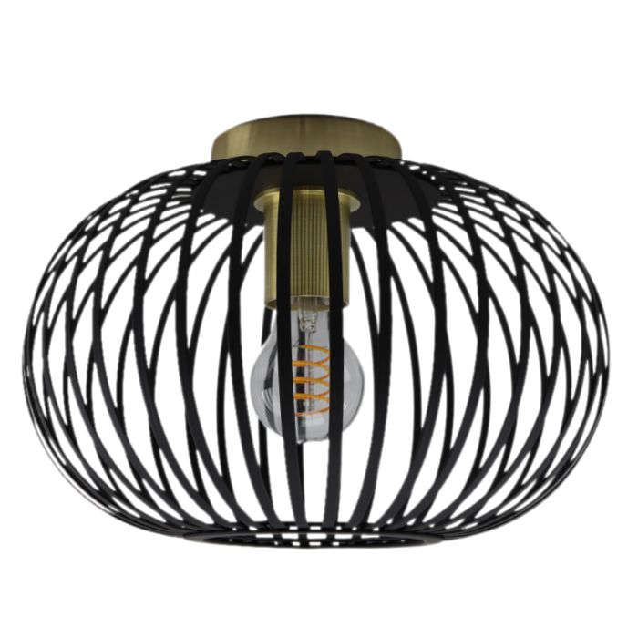 Industrial flush ceiling light gold, Lieve