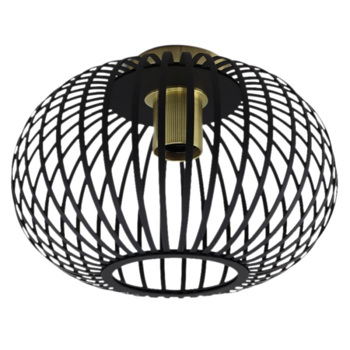 Industrial flush ceiling light gold, Lieve