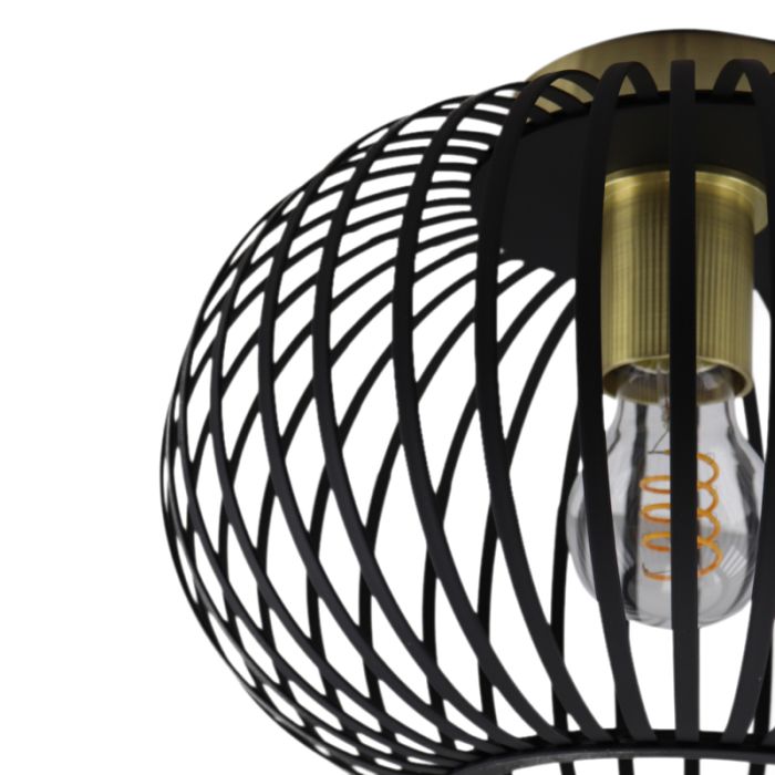Industrial flush ceiling light gold, Lieve