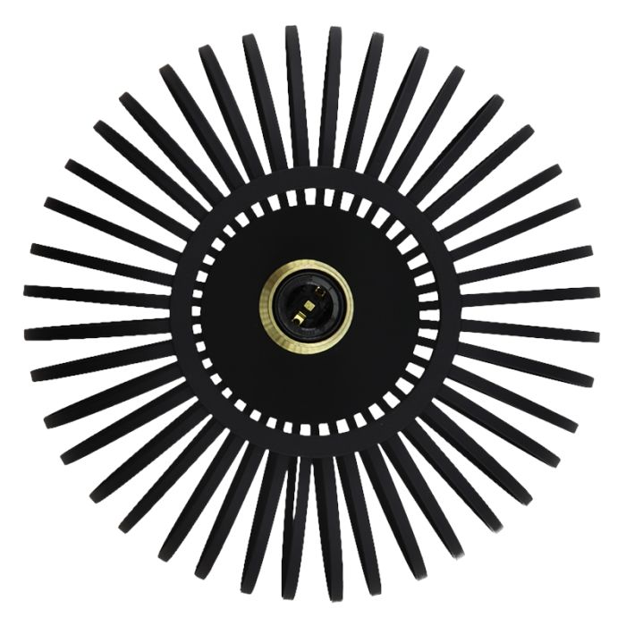 Industrial flush ceiling light gold, Lieve