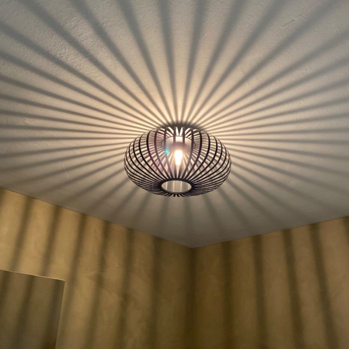Industrial bathroom ceiling light black, Lieve, IP44
