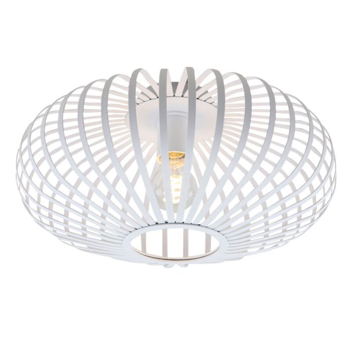 Industrial flush ceiling light white, Lieve