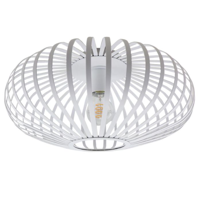 Industrial flush ceiling light white, Lieve