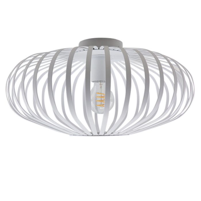 Industrial flush ceiling light white, Lieve