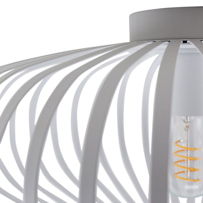 Industrial flush ceiling light white, Lieve