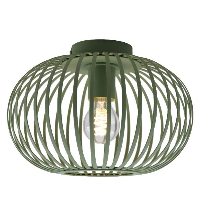 Industrial flush ceiling light green, Lieve