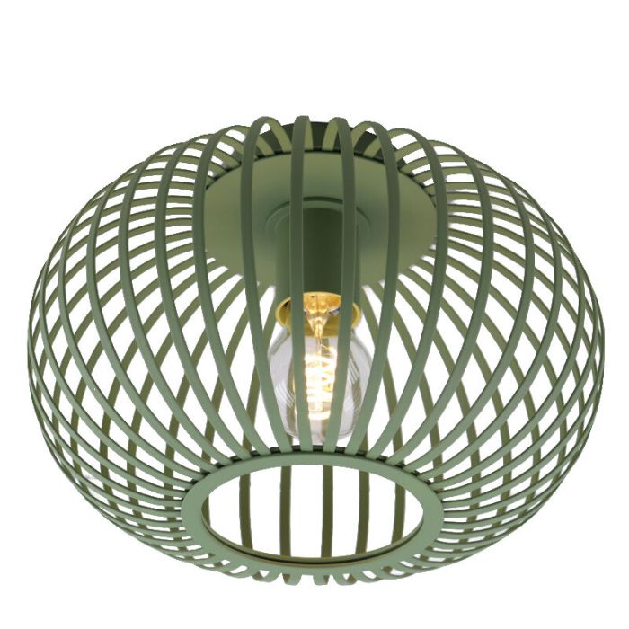 Industrial flush ceiling light green, Lieve