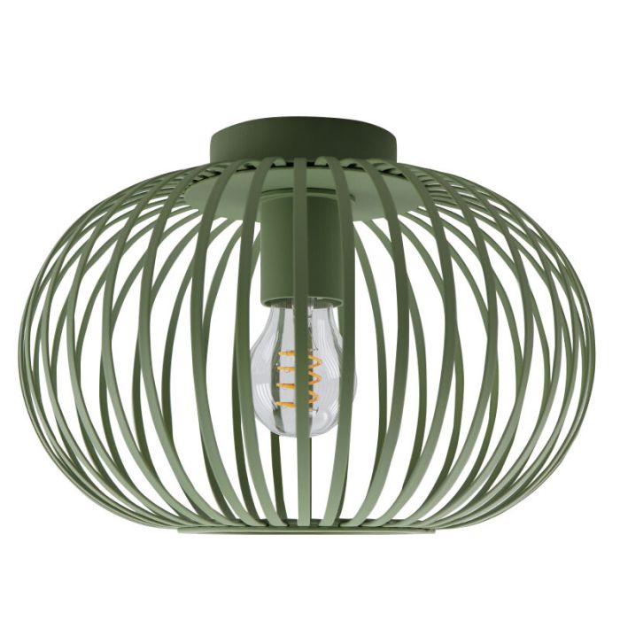 Industrial flush ceiling light green, Lieve