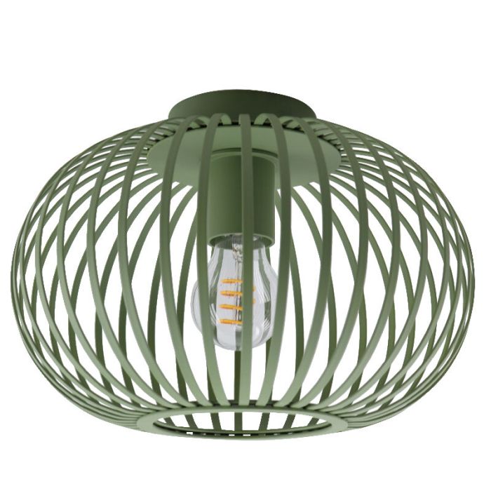 Industrial flush ceiling light green, Lieve