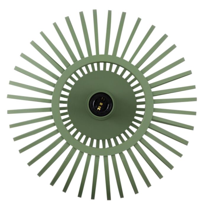 Industrial flush ceiling light green, Lieve