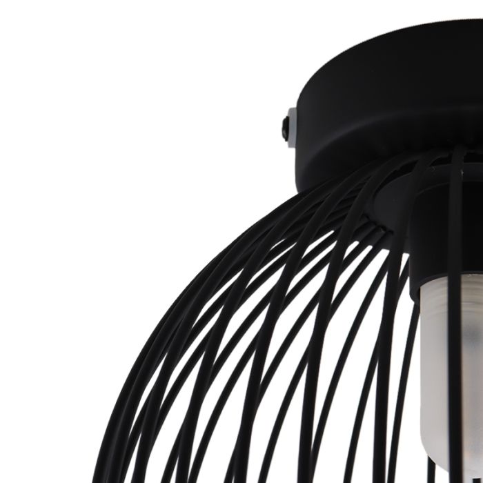 Industrial bathroom ceiling light black, Wiro, IP44