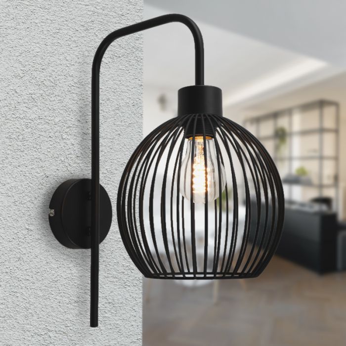 Industrial wall light black, Wiro