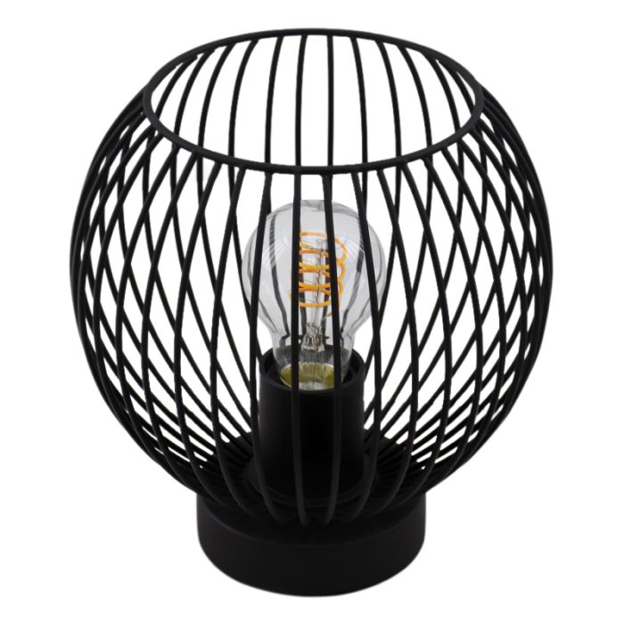 Industrial table lamp black, Wiro, with switch