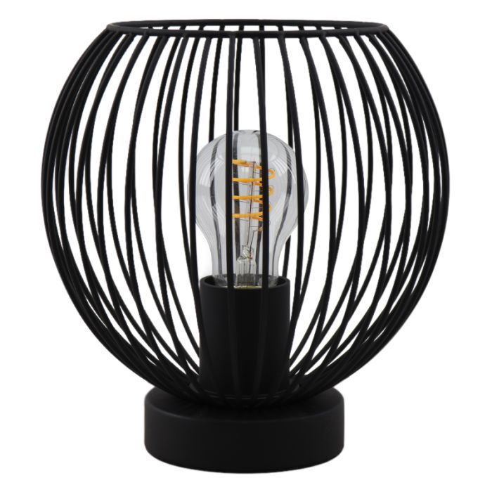 Industrial table lamp black, Wiro, with switch
