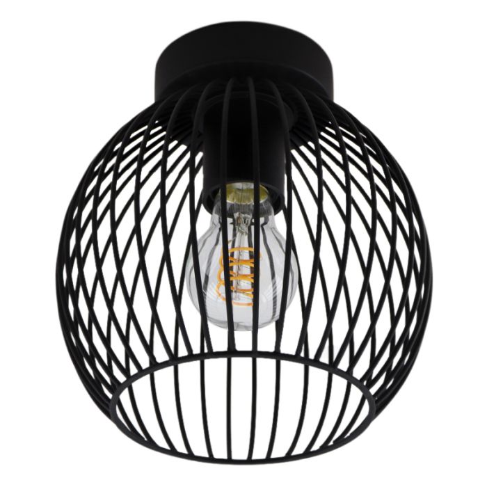 Industrial flush ceiling light black, Wiro
