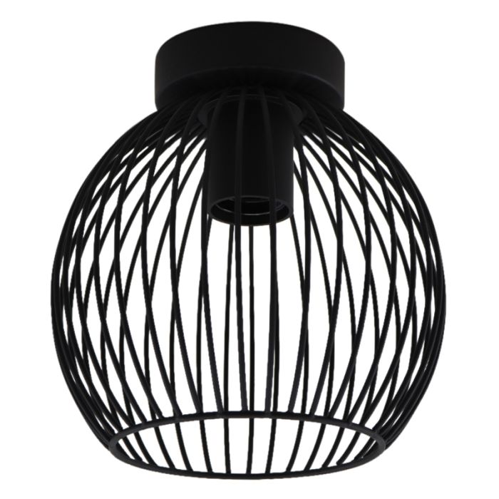 Industrial flush ceiling light black, Wiro