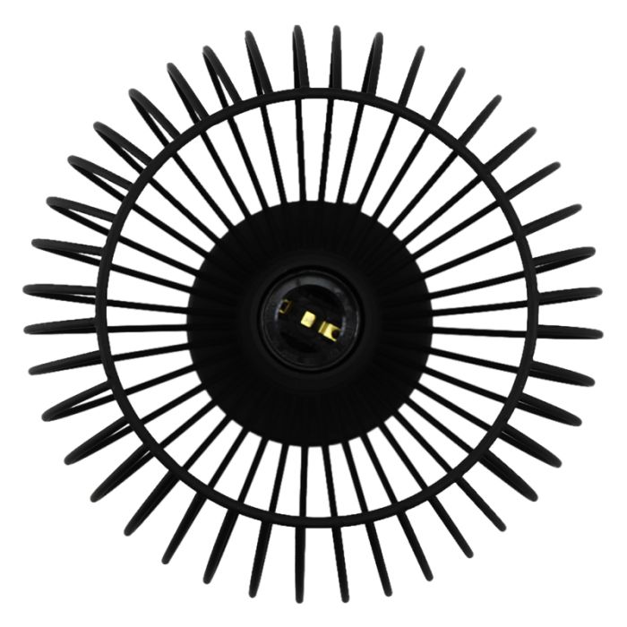 Industrial flush ceiling light black, Wiro