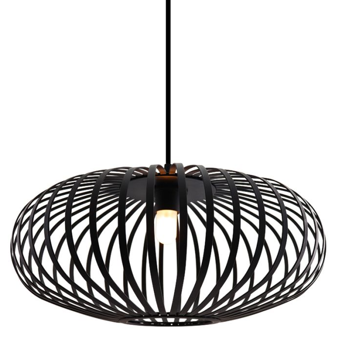Industrial bathroom pendant light black, Lieve, IP44