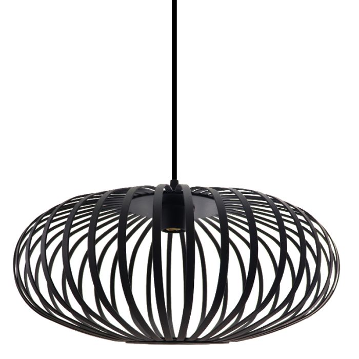 Industrial bathroom pendant light black, Lieve, IP44