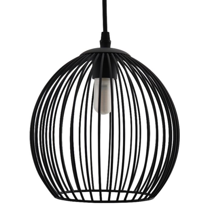Industrial bathroom pendant light black, Wiro, IP44