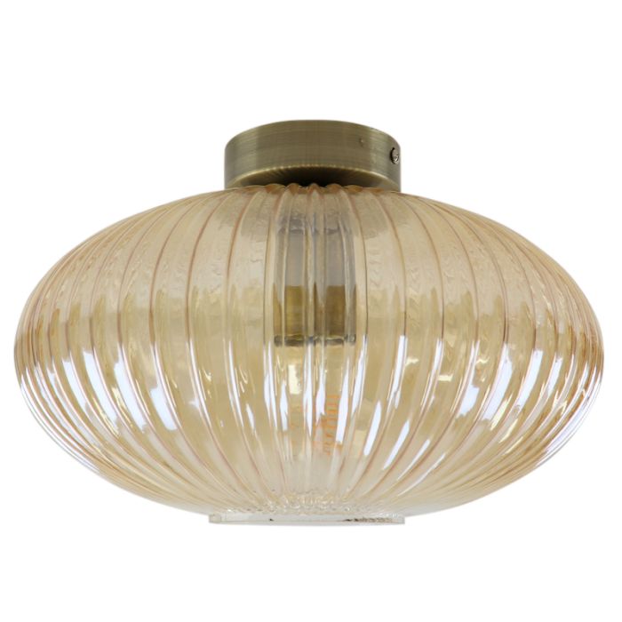 Design flush ceiling light amber, Charlois