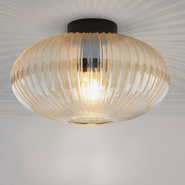 Design flush ceiling light amber, Charlois