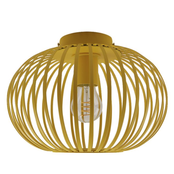 Industrial flush ceiling light yellow, Lieve