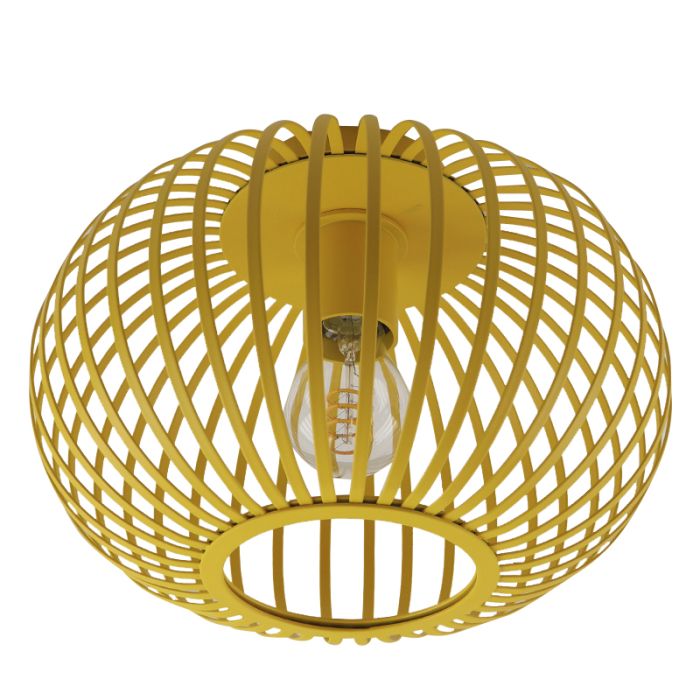 Industrial flush ceiling light yellow, Lieve
