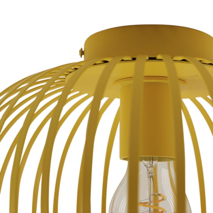 Industrial flush ceiling light yellow, Lieve